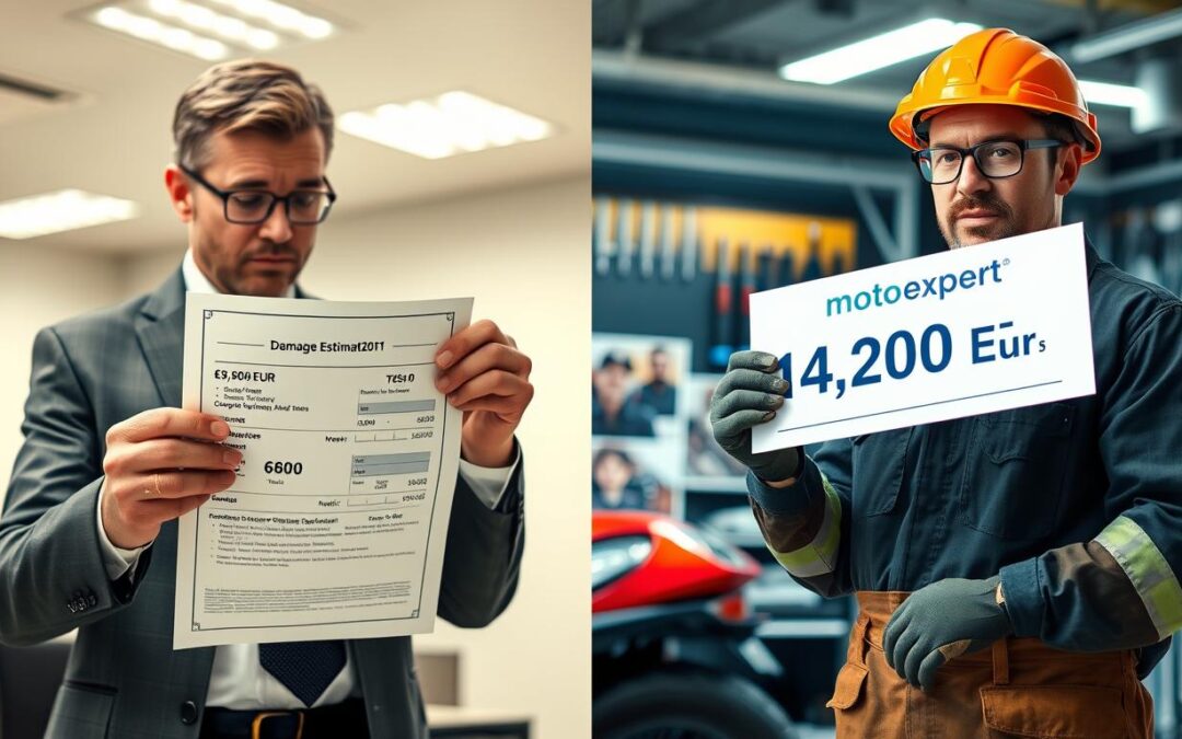 Wycena ubezpieczyciela 6 800 EUR vs MOTOEXPERT 14 200 EUR