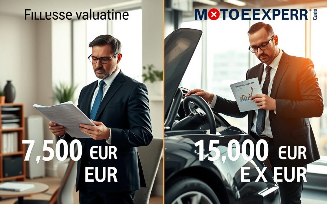 Wycena ubezpieczyciela 7 500 EUR vs MOTOEXPERT 15 000 EUR